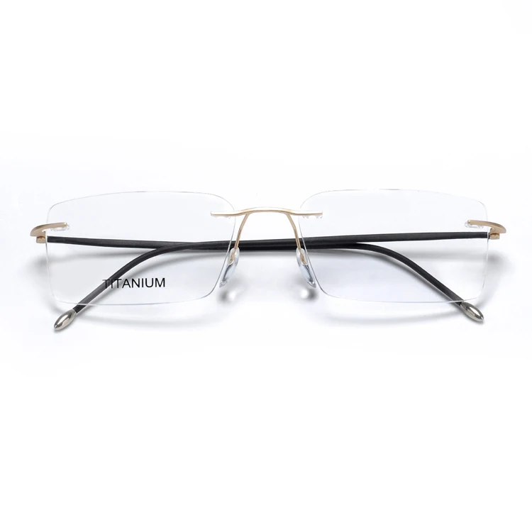 

Titanium optical frame glasses frame Luxury men fashion eyewear Simple rimless glasses, Customized available