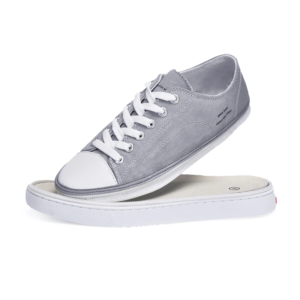 

Wholesale Plain Ladies Grey Canvas Shoes Low Top Latest Men Canvas Shoes