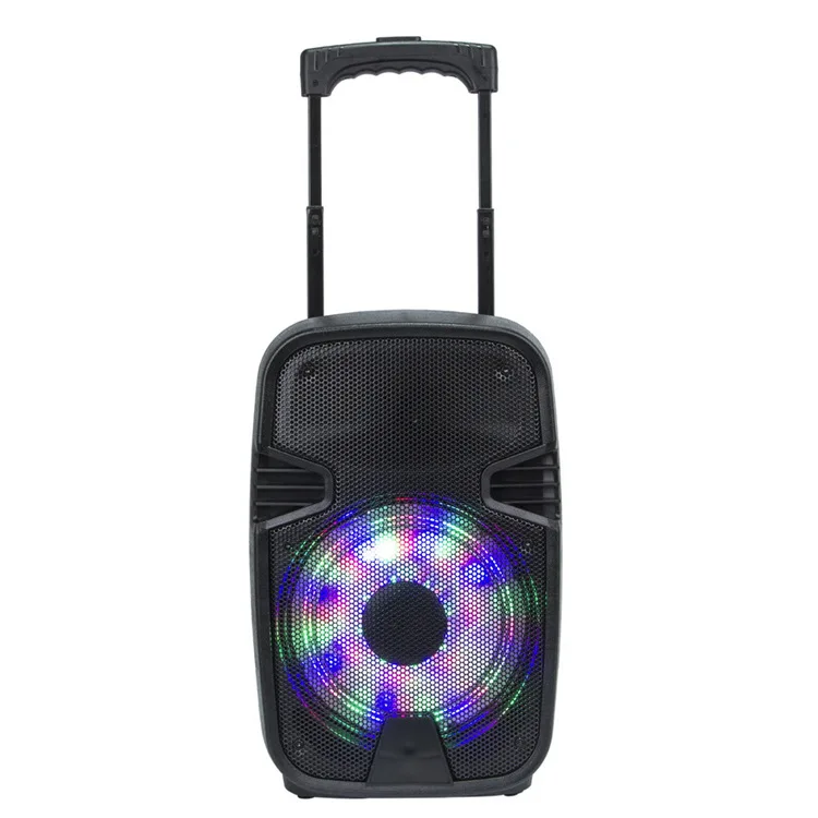 

Manufacturer subwoofer big powered 8 inch HIFI Portable Wireless DJ bass party karaoke trolley BT Speaker //, Black/red/green