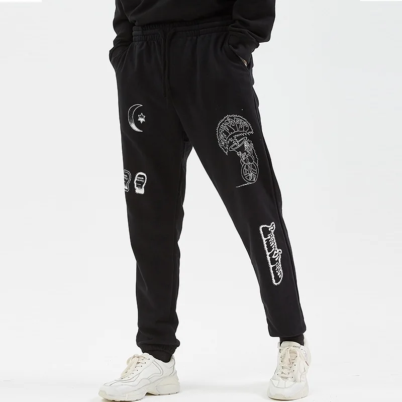 

Hot Sale 100% Cotton Mens Printed Joggers Sweatpants