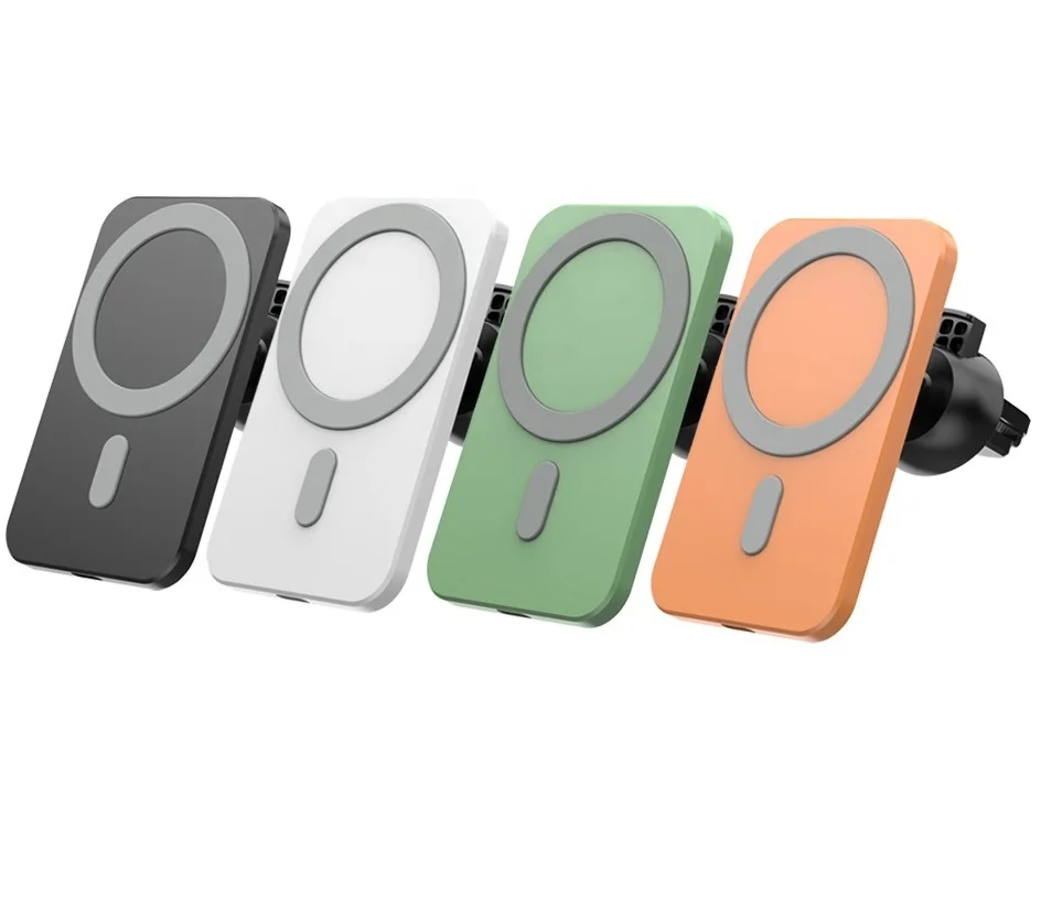 

15W Magnetic Wireless Car Charger Super Quick Auto Magnetic Phone Holder Universal Wireless Fast Wireless Charger Pad 15W, Black/white/orange/green
