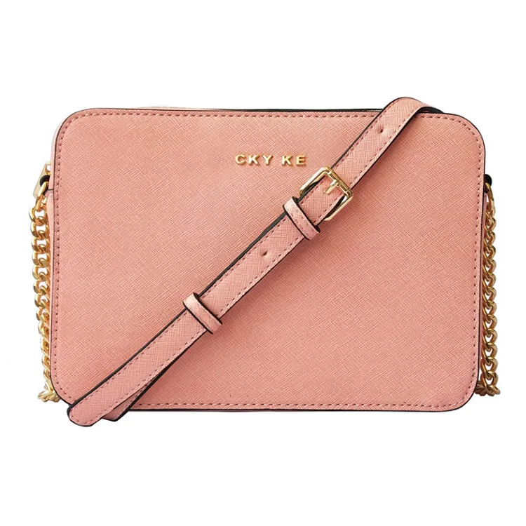 

Chain Shoulder Messenger Bag Elegant Female Small Pink PU Square Bag Leather Bag Female Handbag Lady Cross Body Purses, Oem