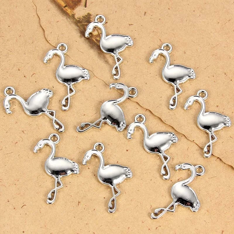 

28*17mm Antique silver Amulet crane red-crowned crane charms for handmade bracelet necklace jewelry, Picture