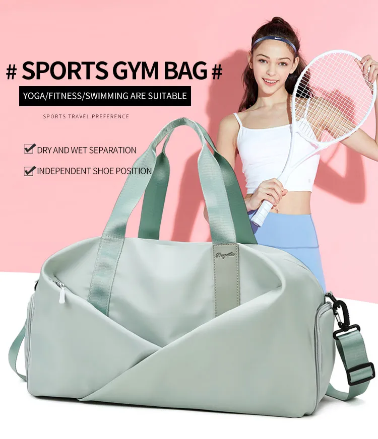 

CHOOYOU Factory Price Custom Logo Sports Dry Wet Handbags Fitness Bags Women Men Travel Big Capacity Duffle Gym Bags, Black /blue/ purple /red / pink