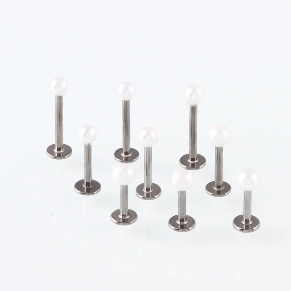 

YW New Fashion Pearl Surgical Steel Lip Ring Sexy Body Piercing Jewelry Earring