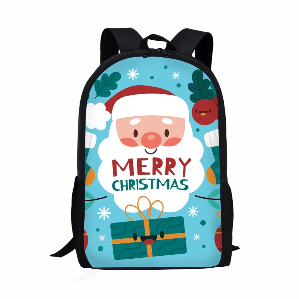 

2021 custom Christmas style waterproof backpack bag fashion bags new design child school backpacking pack for girls boys student