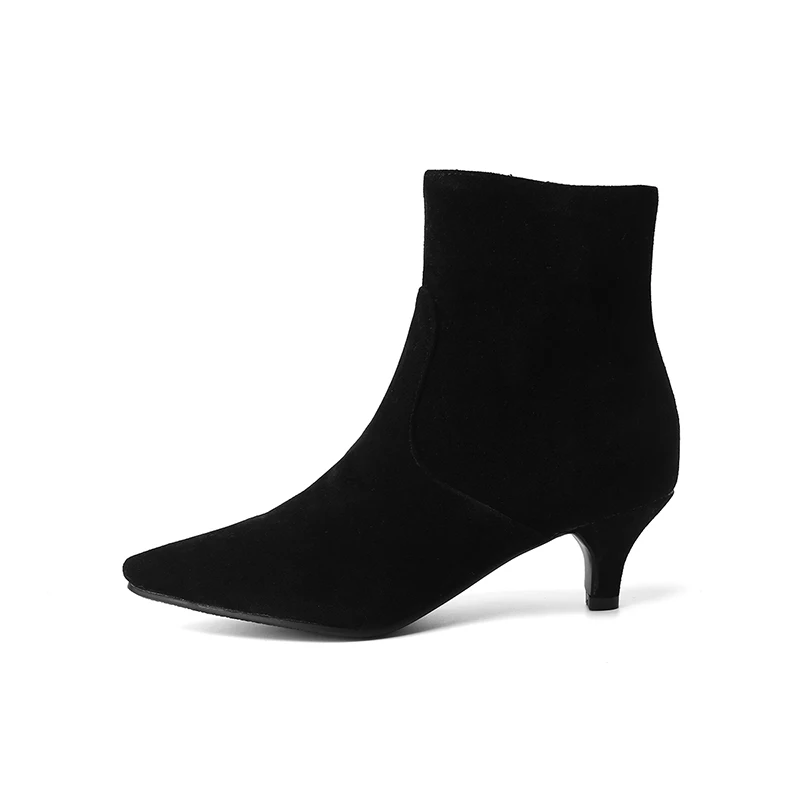

Elegant Beige Black Ankle Nude Boots Vogue High Heels, Black grey apricot