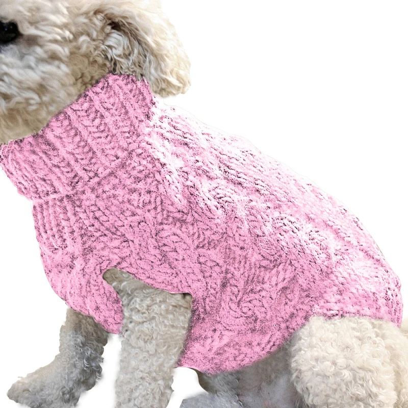 

Winter Dog Clothes Knitted Warm Wool Puppy Outfit hoodie Pet Clothing Dog Sweater, 8colors