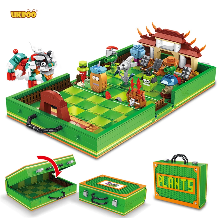 

Free Shipping UKBOO 1206PCS Plants Vs. Zombies Building Block Toys