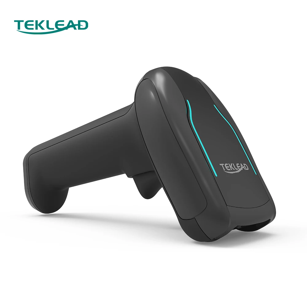 

2.4G wireless barcode scanner 2D cordless bar code reader for warehouse inventory, Grey and orange