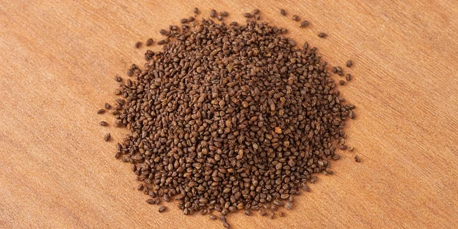 Toasting benne seeds in a pan