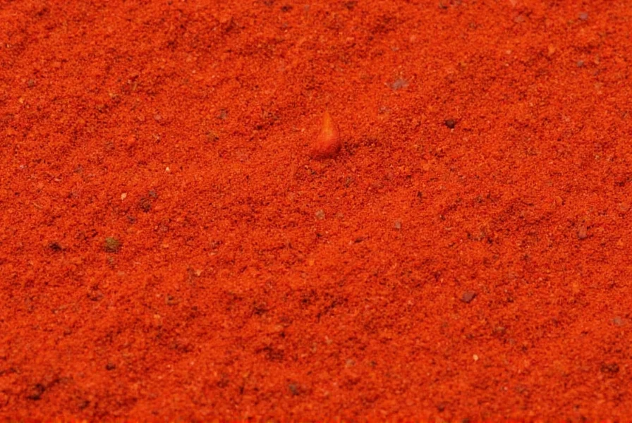 Close-up of paprika being sprinkled over traditional dishes showing its vibrant red color