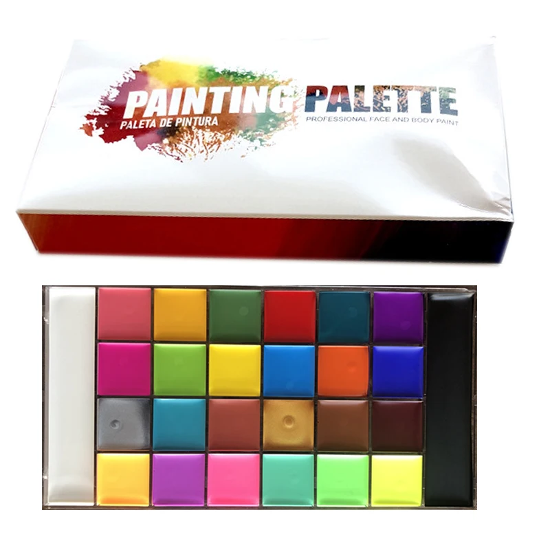 

Hot selling cosmetics face paint body makeup oil painting make up paint palette, 26 colors