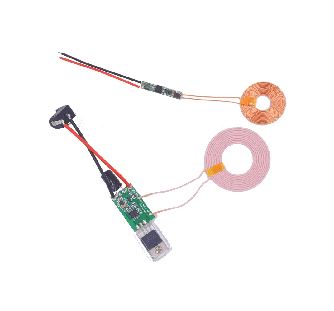 

Taidacent Coil Magnet Wireless Power Bank Supply Transmit Receiver Kit 24V DC Wireless Charger 5V 2A Wireless Charging Module