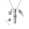Stainless Steel Keepsake Ashes Necklace Mini Urns For Human Pet Memorial Gifts