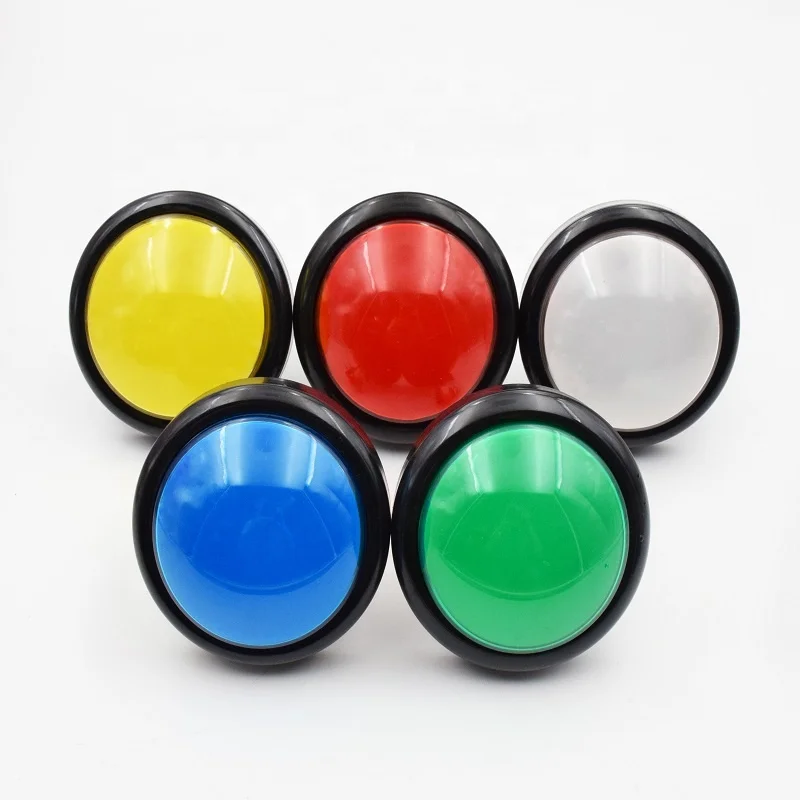 
high quality 100mm big round illuminated LED dome push buttn switch for arcade game machine 