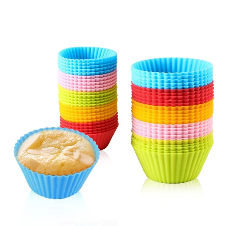 

Kitchen Baking Cake Mold Bakeware Cupcake Liner Reusable Muffin Baking Nonstick Moulds Silicone Cupcake Mold, Available