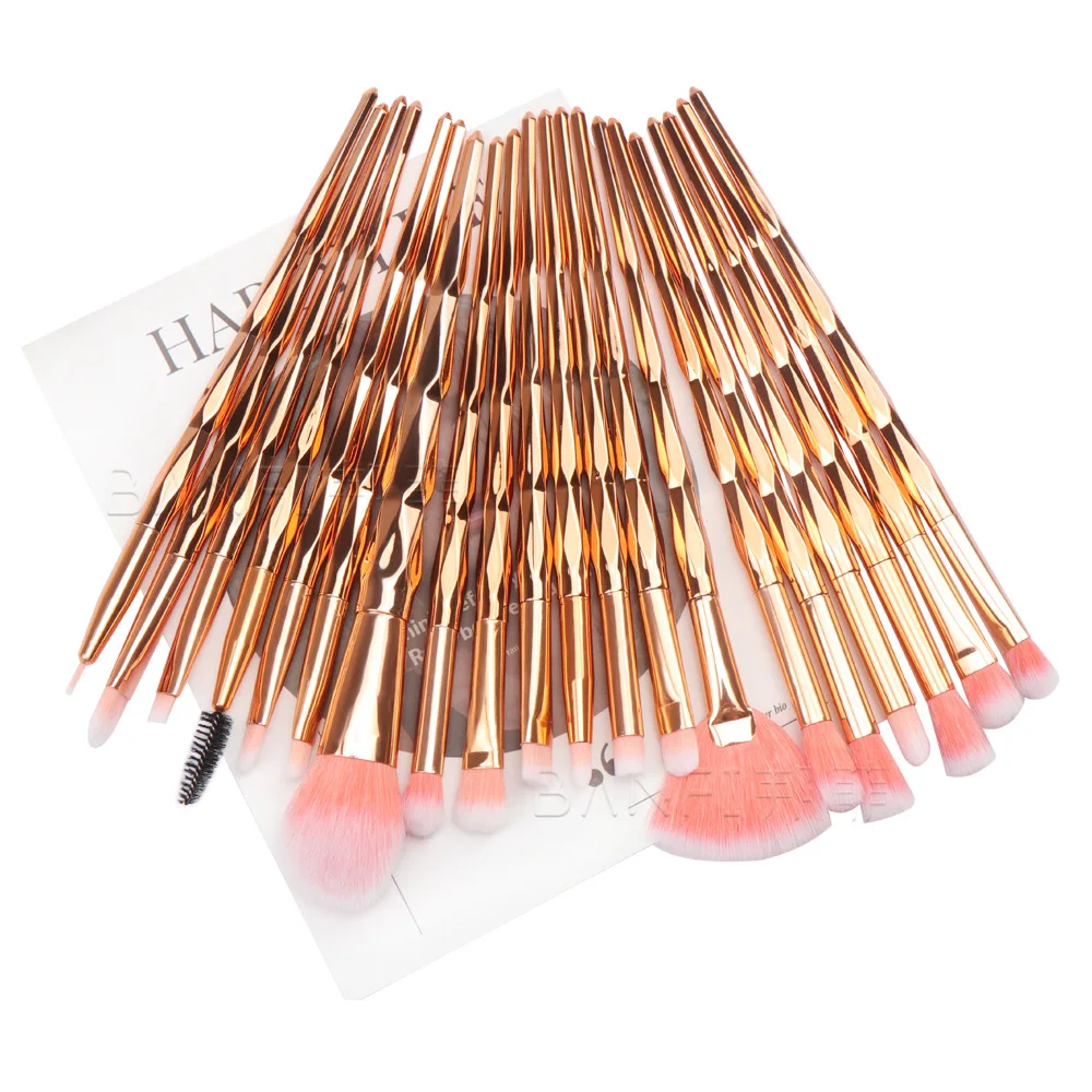 

New diamond make up brushes 20pcs beauty makeup set vegan makeup brushes private label makeup tools