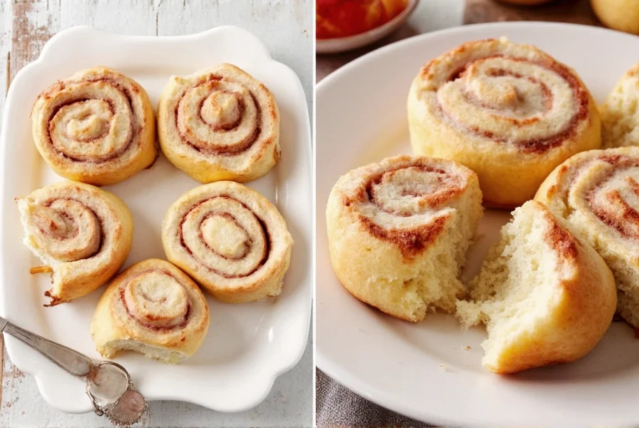 Close-up of hands sprinkling fresh cinnamon and nutmeg onto Pillsbury cinnamon roll dough before baking