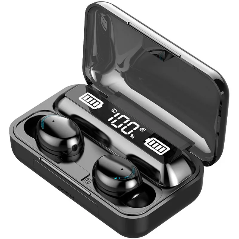 

TWS 5.1 Wireless Earbuds With 2000Ahm Charging Box F9-5 5C Mini HiFi Stereo Earbuds Headphone LED Light Sport Earphone Headset