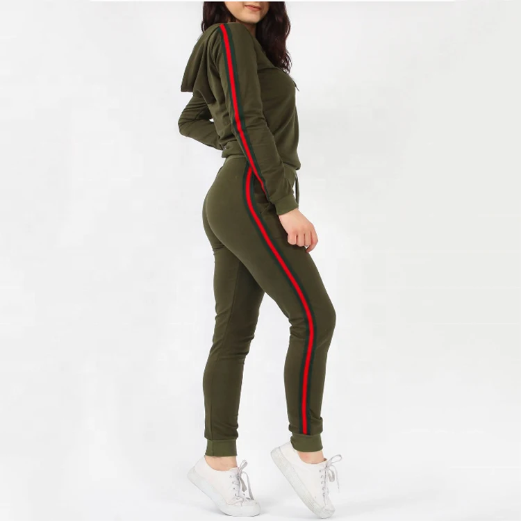 

Quick dry olove gree custom women tracksuit panty sets from guangdong, Custom color