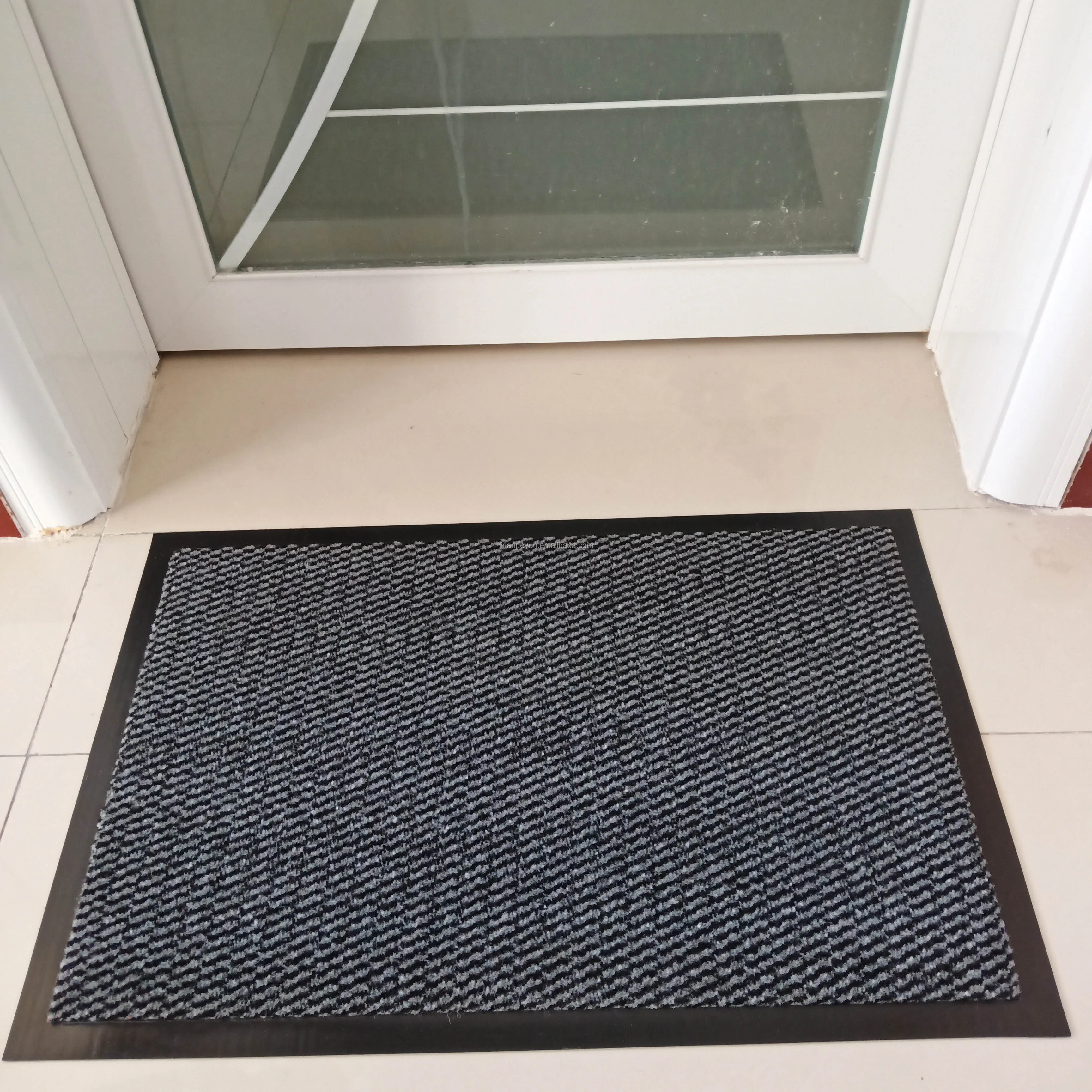 Grey Rubber Barrier Non Slip Heavy Duty Mat Large Small Hall Kitchen Back Door 