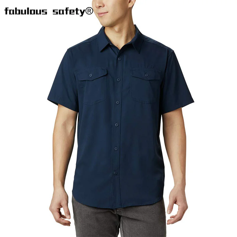 

Dropshipping Custom Wholesale industrial Mechanic Uniform Work Shirts For Men