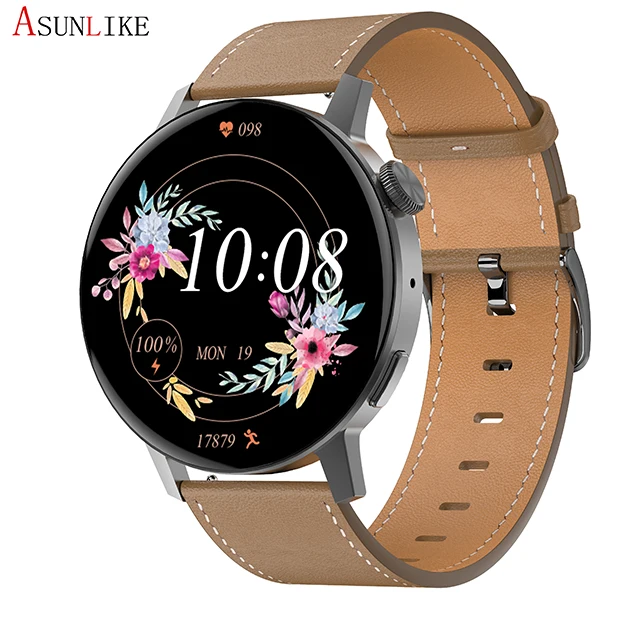 

2022 new fashion watch 1.19 inch AMOLED 390*390 pixel HD screen AI voice NFC door lock women men smart watch