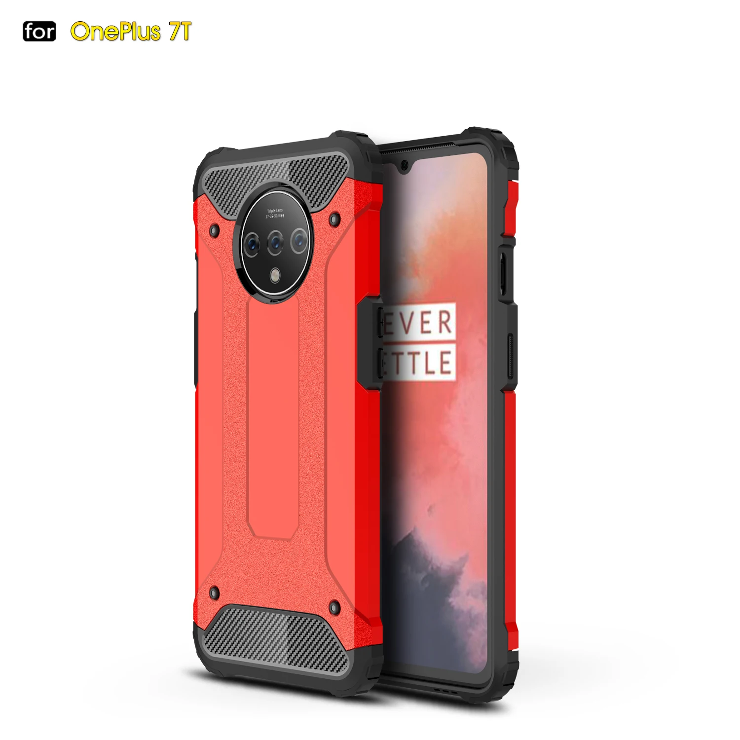 

TPU PC Classic Shockproof Armor Phone Case For OnePlus 7T, 7 colors