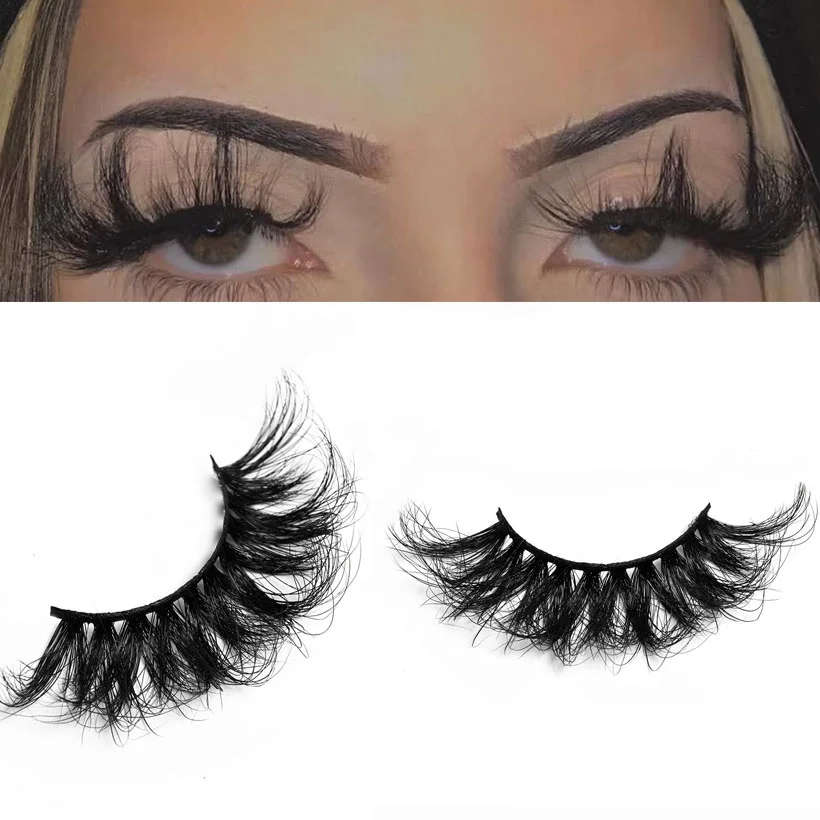 

Private label custom fluffy 5d luxury 25mm silk bottom lashes logo pack wholesale wispy 3d faux mink eyelashes, Natural black