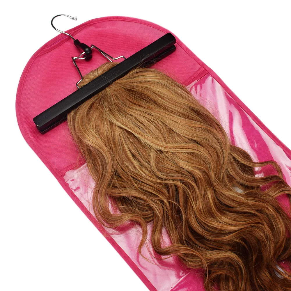 

Vmae Wholesale Custom LOGO Private Label Zip Lock Hair Packaging Bag With Hanger Hair Wig Extensions Storage Hanger Case Bags, Accepted customized
