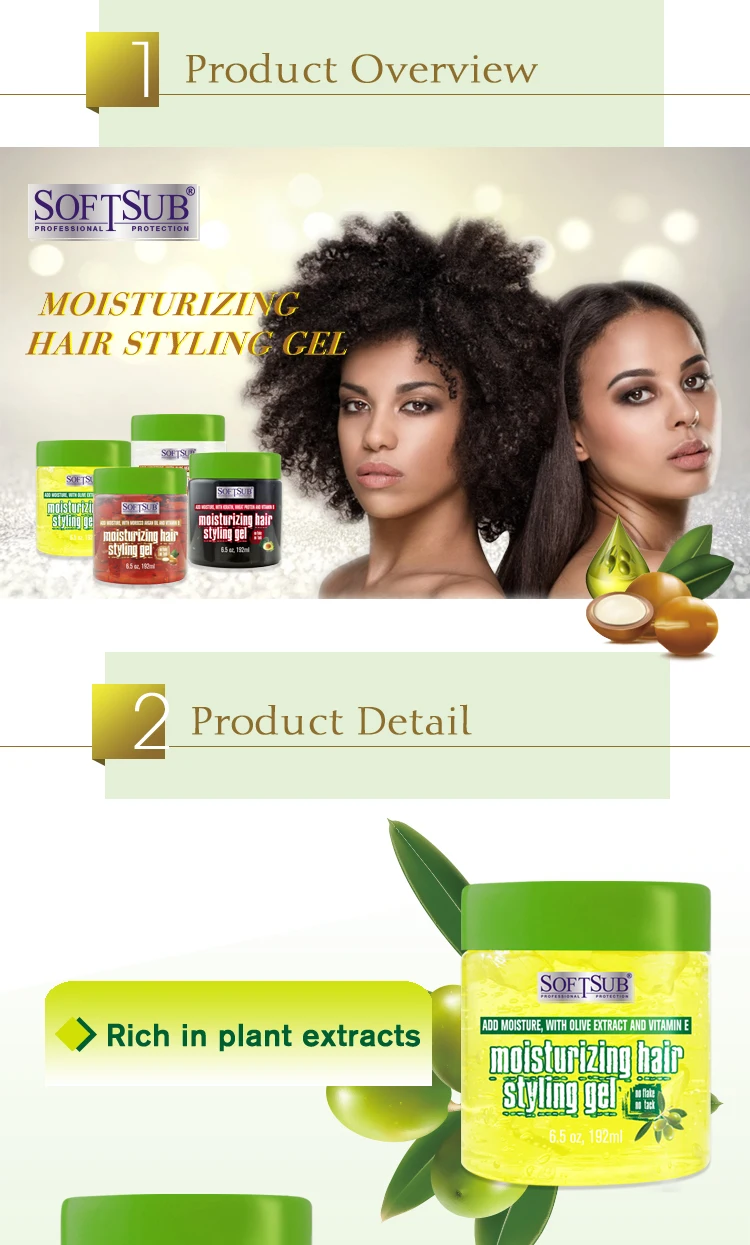 Wholesale Softsub Moisturizing Strong Hold Hair Styling Gel Special For African  Hair - Buy Moisturizing Hair Styling Hair Gel,Strong Hold Hair Styling Hair  Gel,Natural Extract Hair Styling Hair Gel Product on 