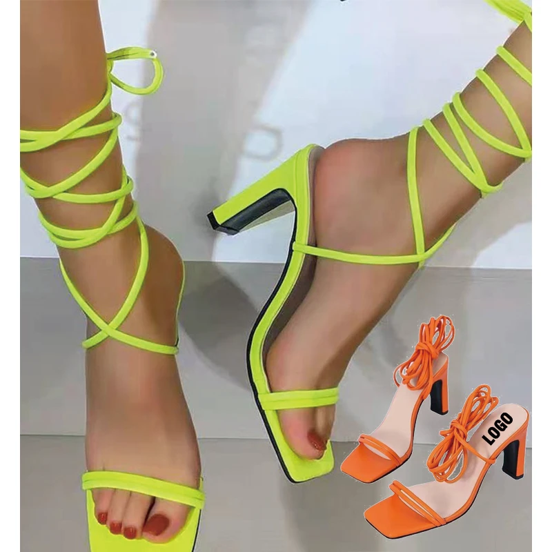 

Free Shipping Women Neon Green Toe Stiletto High Heels Pointed toe Pumps Elegant Large Size Bandage Party Heels, Requirement