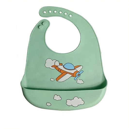 

100% Food Grade Silicone Baby Bibs BPA Free Easy To Clean Waterproof Silicone Bibs