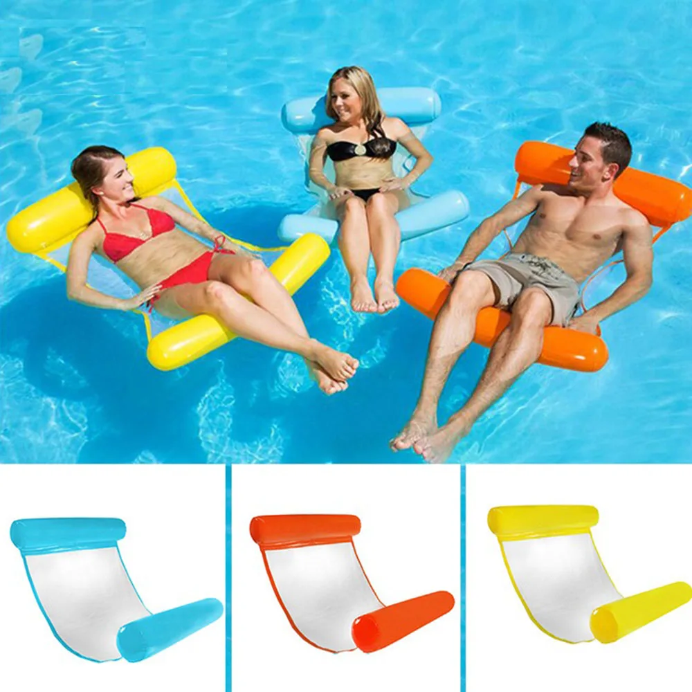 

Floating Water Hammock Float Lounger Toys Floating Bed Chair Swimming Pool Foldable Inflatable Hammock Bed, Color