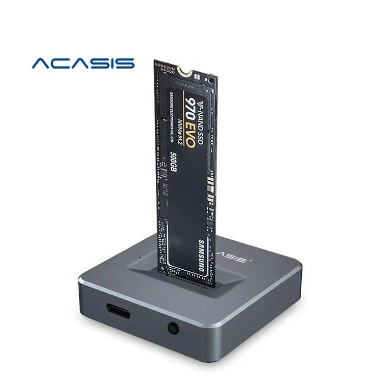 

Acasis CNC Aluminum Alloy 10Gbps Portable Single Solt M.2 SSD Docking Station For Data Stoger