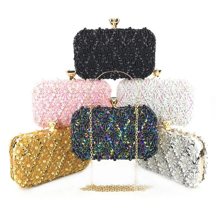 

Women Party Wedding Beaded Clutch Bag Fashion Crystal Stone Evening Bag