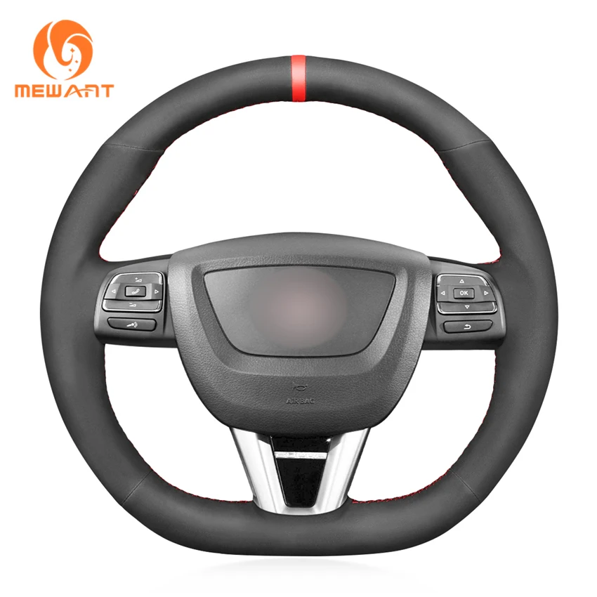 

Custom Hand Stitching Suede Steering Wheel Cover for Seat Leon 2009 2010 2011 2012