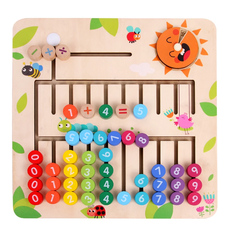 

Fun Sort Kid Game Tracing Toy Montessori Manipulative Learning Educational Tools Number Math Counting Board Wooden Puzzle