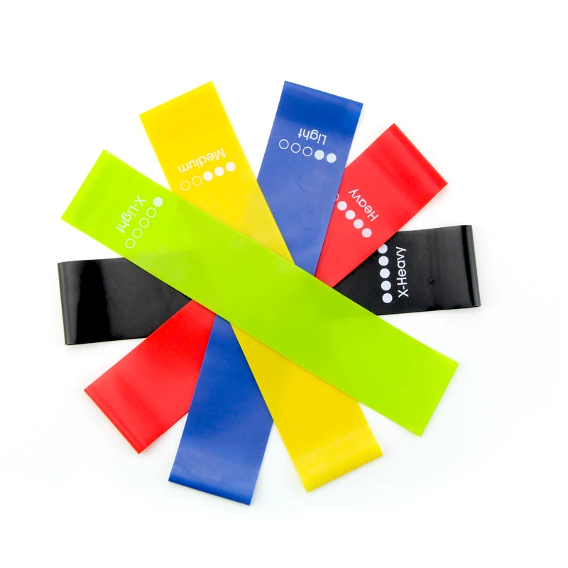 

Customized logo Physical Therapy Fitness Stretch TPE Resistance Bands, Yellow, red, black, green, blue, etc