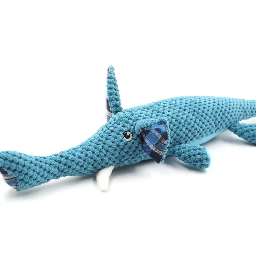 

High quality interactive toy long blue elephant squeaky soft toys for dogs, Picture
