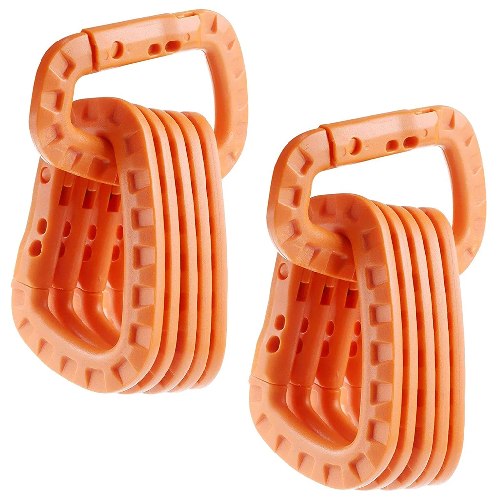 

FLQ Durable Plastic Tactical Carabiner Keychain Buckle for outdoor camping, Black army green, brown,orange