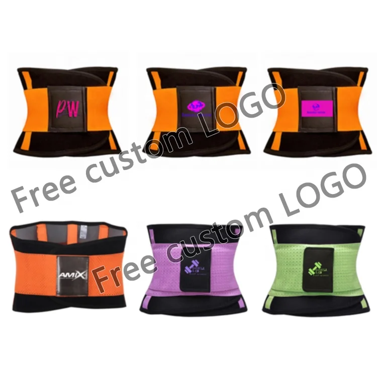 

Premium Workout Sweat Enhancer Waist Slimming Trimmer Back Support Brace Belt for Fast Weight Loss, Purple orange yellow black blue red fluorescent green rose