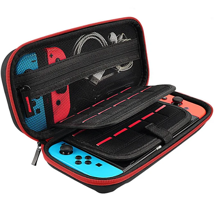 

For Nintendo Switch - Black Protective Hard Portable Travel Carry Case Shell Pouch for Nintendo Switch Console & Accessories, Black, blue, red