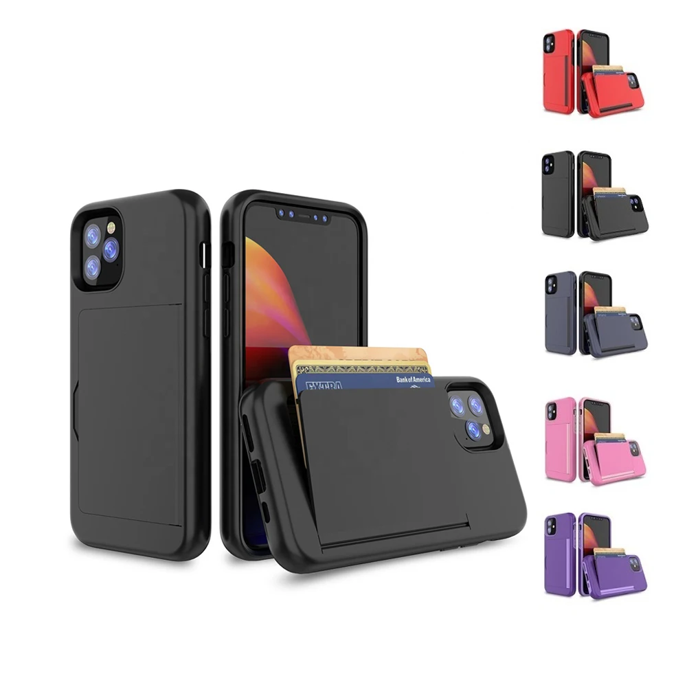 

new design 3 in 1 Credit Card Holder Slot Smartphone Cell Phone Covers for iphone 12 mini case