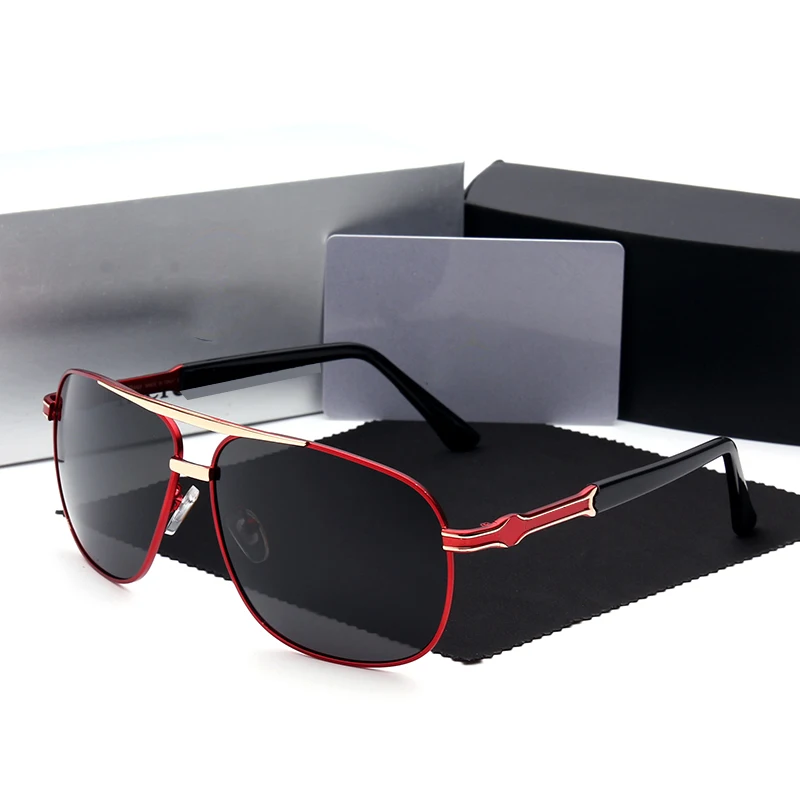 

Hot sale shades sun glasses classic Brand design Male polarized aviation pilot sunglasses, Picture colors