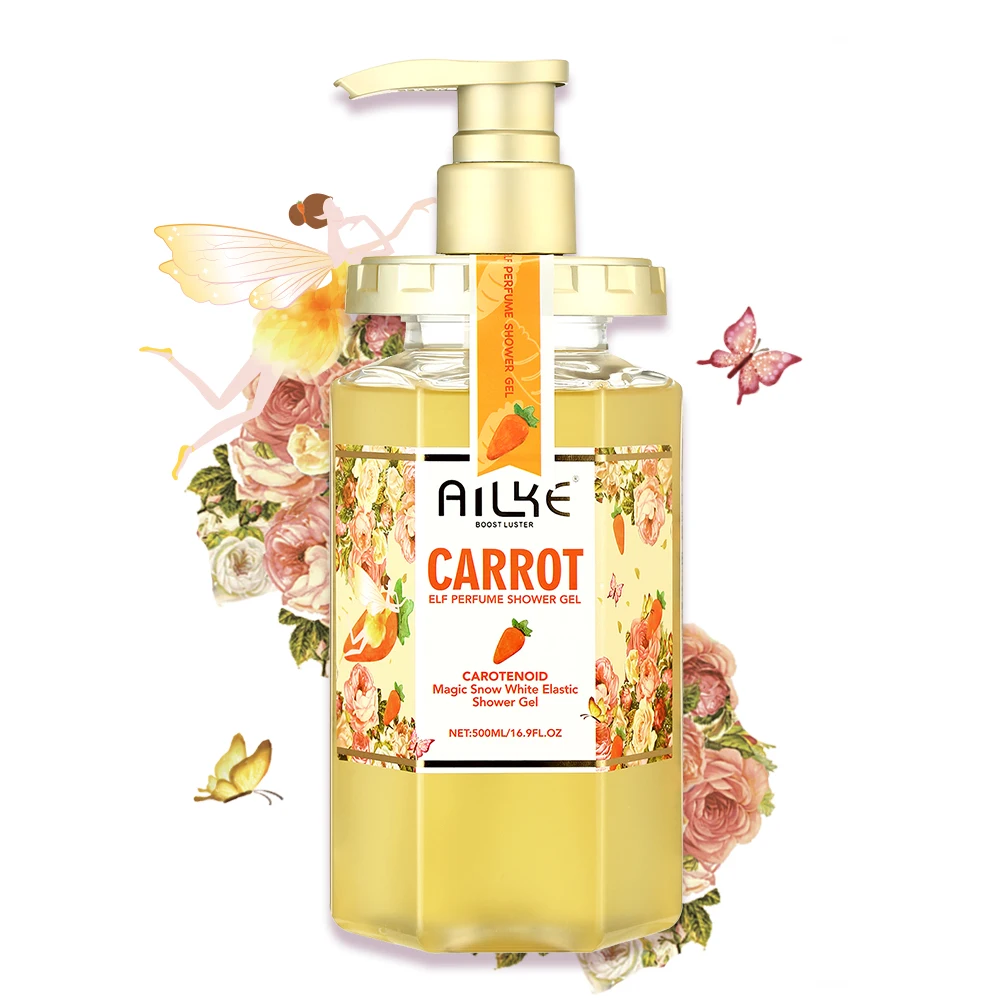 

Skin Care Product Factory OEM Carrot Perfumed Whitening Shower Gel for Unisex