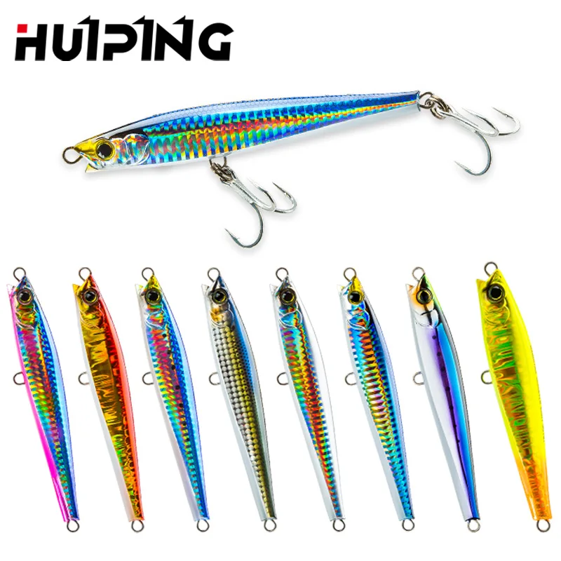 

Minnow Fishing Lures 95mm 40g Winter Fishing Baits Sinking Minnow Isca Artificial Pesca Hard Bait Plastic Saltwater lure, 10colors