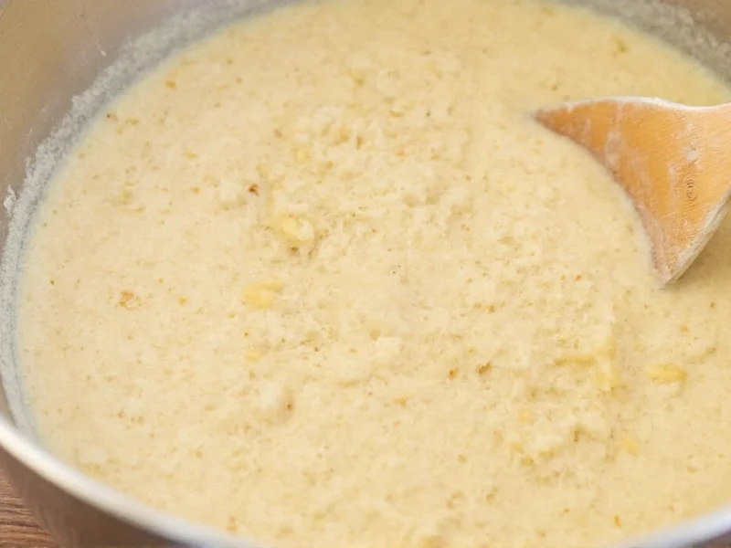Close-up of low carb bread batter showing proper psyllium hydration