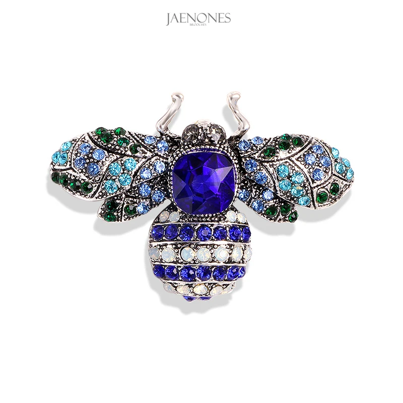 

JAENONES Brand Fashion Custom Luxury Animal Crystal Alloy Bee Brooch Spider Brooches For Women